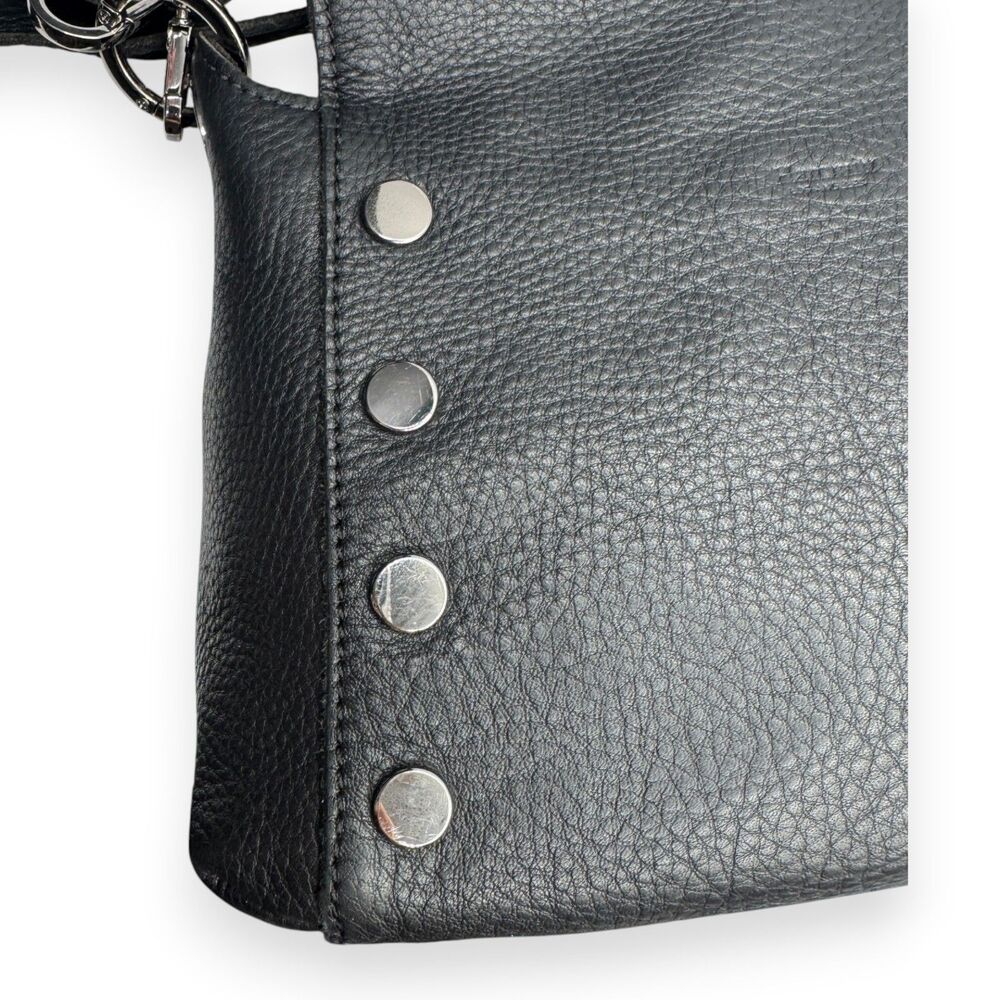 Hammitt Bryant Medium Black Gunmetal Leather Crossbody Shoulder Bag - Picture 14 of 16